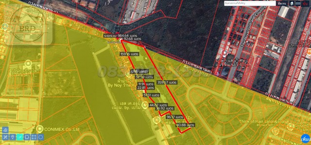 ขายถูกมากที่ดินผังสีเหลือง ลาดกระบัง-หลวงแพ่ง เนื้อที่ 16-2-79.9