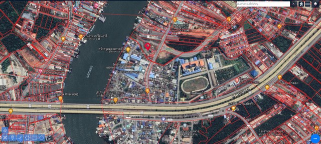 ขายที่เปล่าติดแม่น้ำแม่กลอง ที่ดินบางจะเกร็ง ผังเมืองสีส้ม