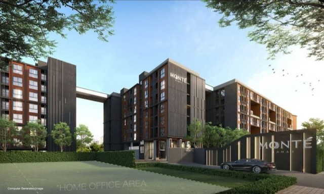 ขายถูก คอนโด Monte Rama 9 ห้องใหม่ไม่เคยอยู่ ชั้น 4 22 ตร.ม.