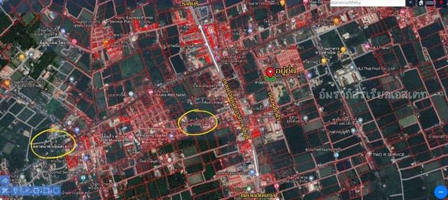 ขายที่เปล่าราชบุรีติดถนนทางหลวงชนบท ใกล้หลวงพ่อวิริยังค์ราชบุรี