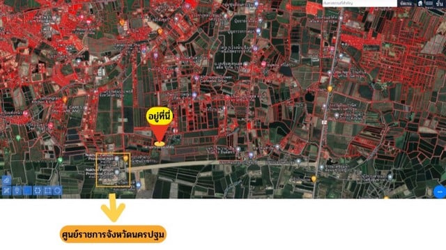 ขายที่ดินข้างศูนย์ราชการใหม่ของนครปฐมทำเลทองพื้นที่สีชมพู