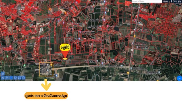 ขายที่ดินข้างศูนย์ราชการใหม่ของนครปฐมเหมาะทำโครงการบ้านจัดสรร