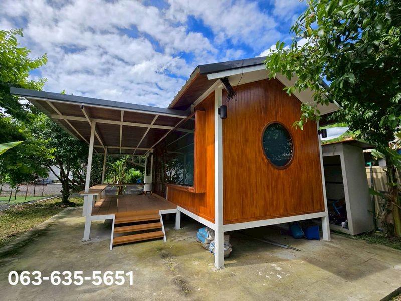 ขายบ้าน 2 หลัง พร้อมสวนผลไม้ริมคลอง ต.ป่าขะ อ.บ้านนา จ.นครนายก
