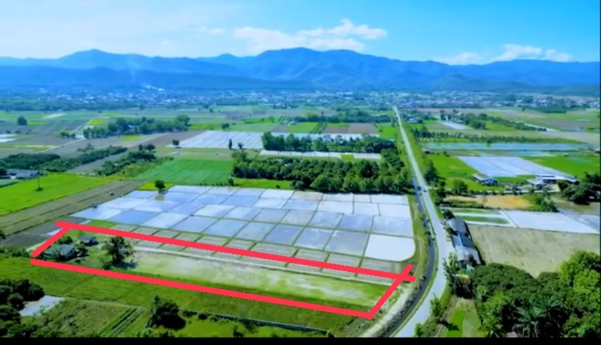 ขายที่ดินเปล่า พื้นที่สีเขียว แนวสนามบินเชียงใหม่แห่งใหม่