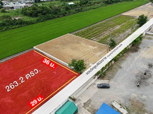 ที่ดิน ขาย ขายที่ดินบางบัวทองราคาถูก สร้างโกดังคลังสินค้า เนื้อที่เยอะบางบัวทอง เหมาะสร้างบ้าน 263ตรว